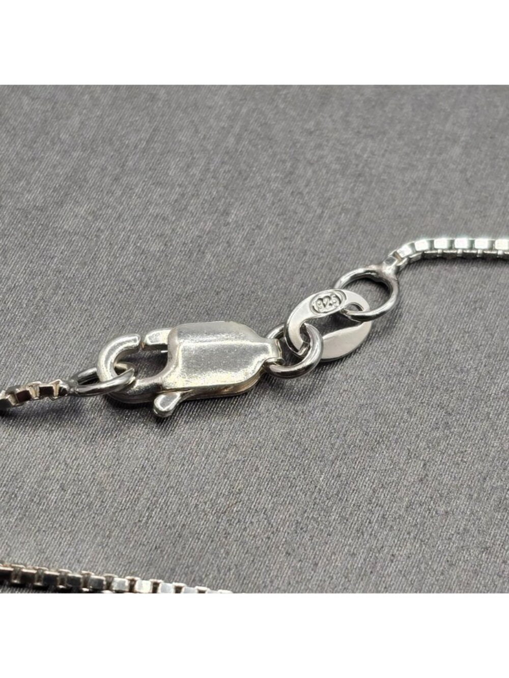 Vintage Sterling Silver Tanzanite Key Pendant Enhancer Necklace 18" Signed JC - Picture 7 of 13